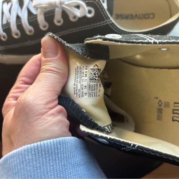 Converse Black and White Canvas Sneakers - Picture 6 of 6